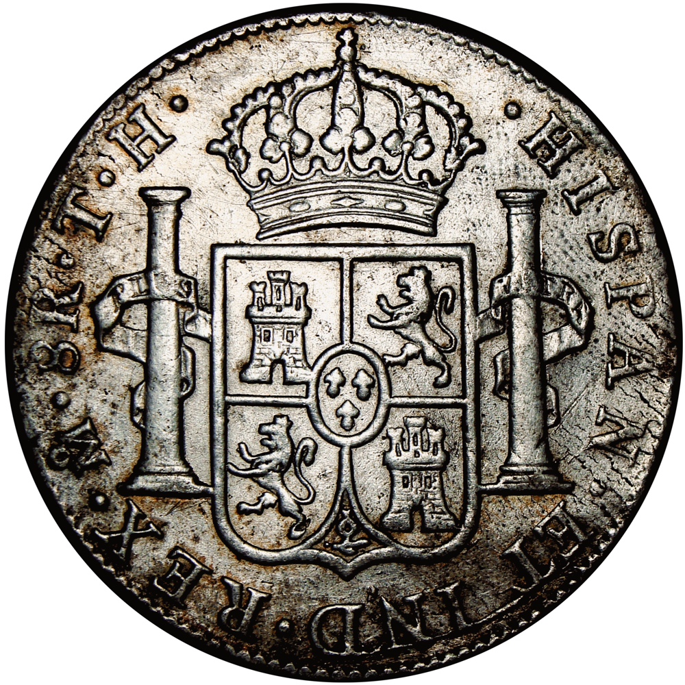 Moneda de Plata Mexico 8 Reales 1805 TH Carlos IV  - Numisfila