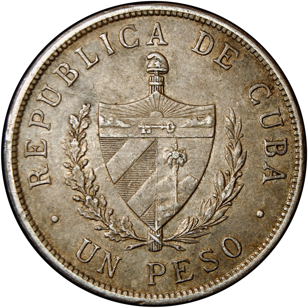 Moneda de Plata Cuba Un Peso 1932 Patria y Libertad  - Numisfila