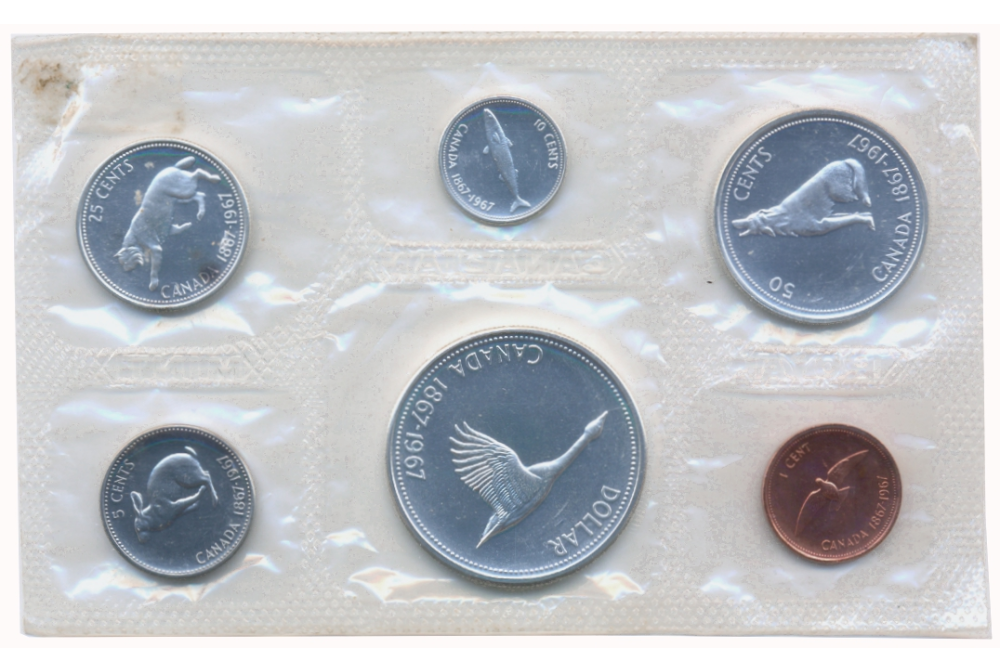 Set Canada 6 Monedas Centenario Confederación Reina Isabel II   - Numisfila
