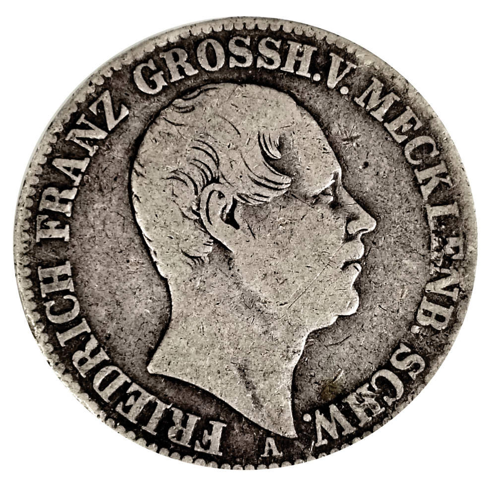 Alemania Moneda Mecklemburgo-Schwerin 1 Thaler 1848 A  - Numisfila