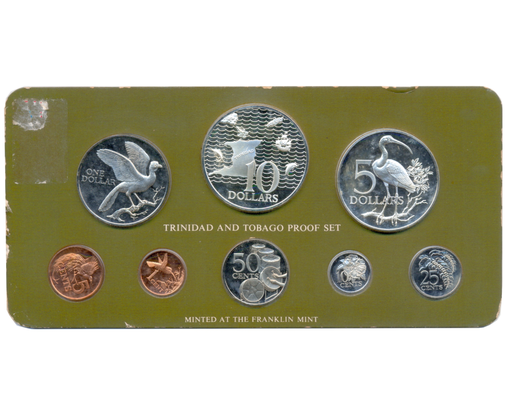 Set 8 Monedas Trinidad y Tobago 1975 Estuche Original  - Numisfila