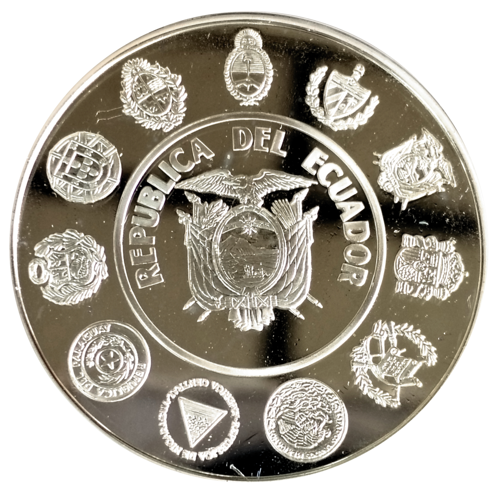 Ecuador Moneda 5000 Sucres 1999 El Hombre y su Caballo Serie Iberoamericana IV  - Numisfila