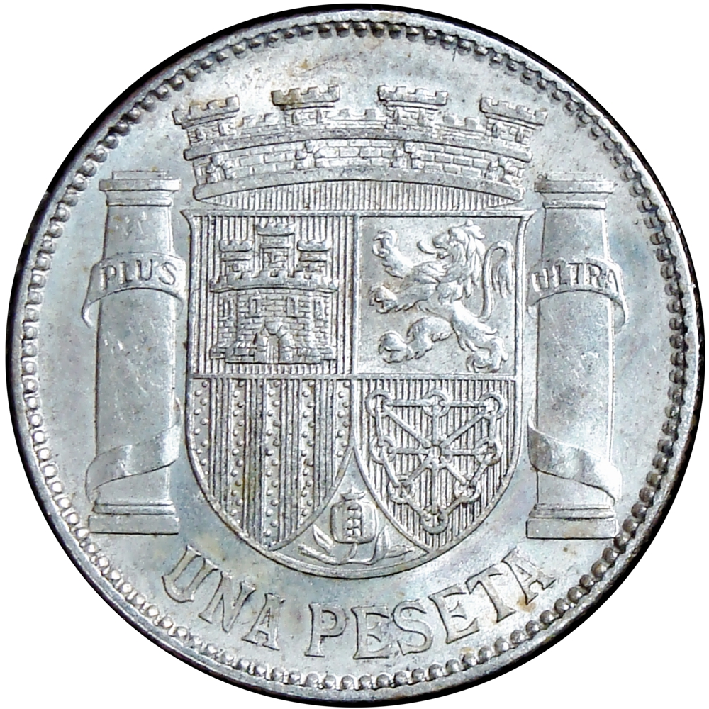 España 1 Peseta 1933 *3*4* 1934 2da República Moneda de Plata   - Numisfila