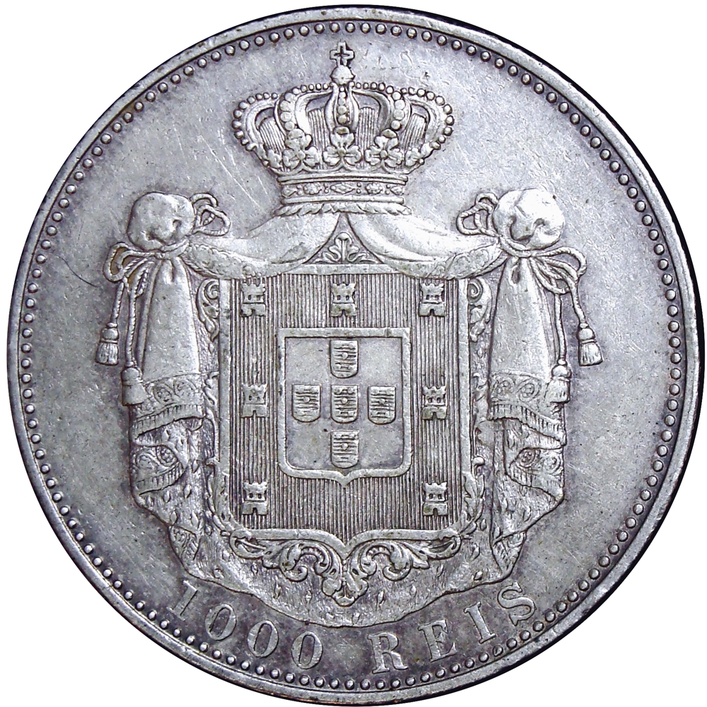 Portugal Moneda de Plata 1000 Reis 1899 Carlos I  - Numisfila