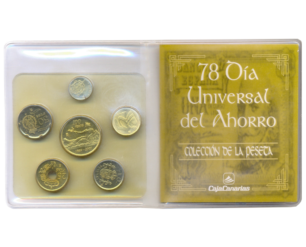 Estuche España 4 Monedas 2001 y 2 Monedas 2000 Últimas Pesetas - Numisfila
