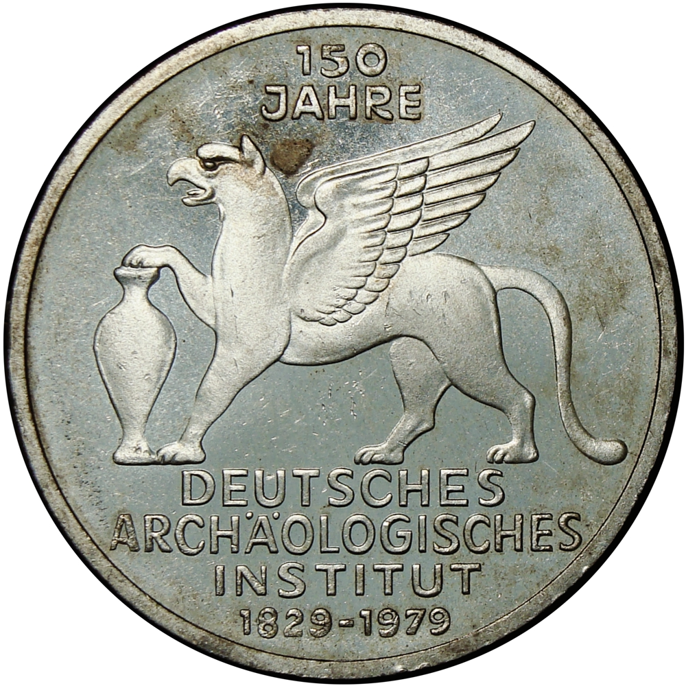 Alemania Moneda 5 Marcos 1979 Instituto Arqueológico 150 Aniversario - Numisfila