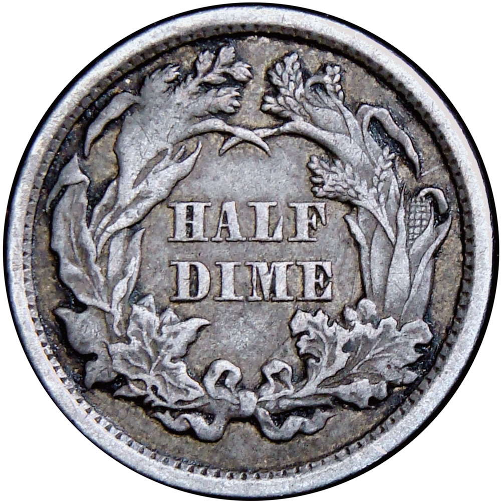 Moneda de Plata EE.UU. Half Dime 1871 Libertad Sentada  - Numisfila