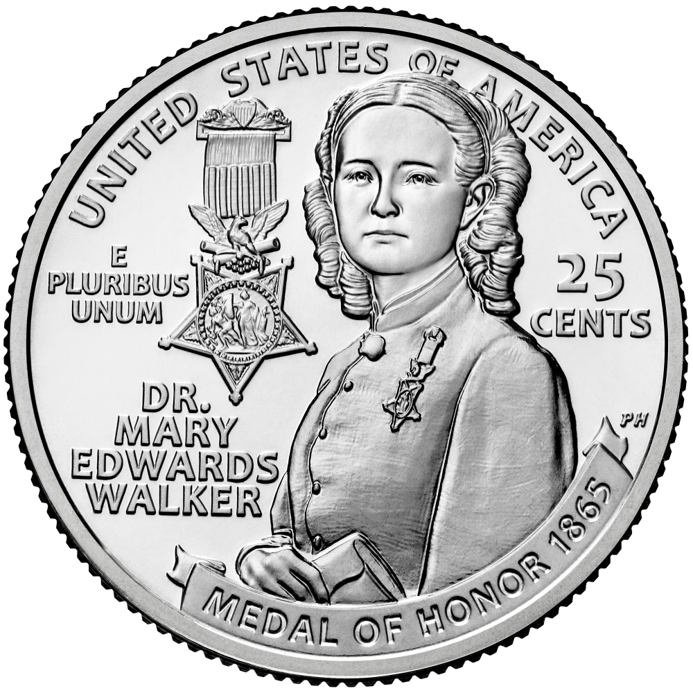 Moneda EE.UU. 25 Centavos 2024 Ceca "D" Edición Conmemorativa Mujeres Notables -  Dra. Mary Edwards Walter  - Numisfila