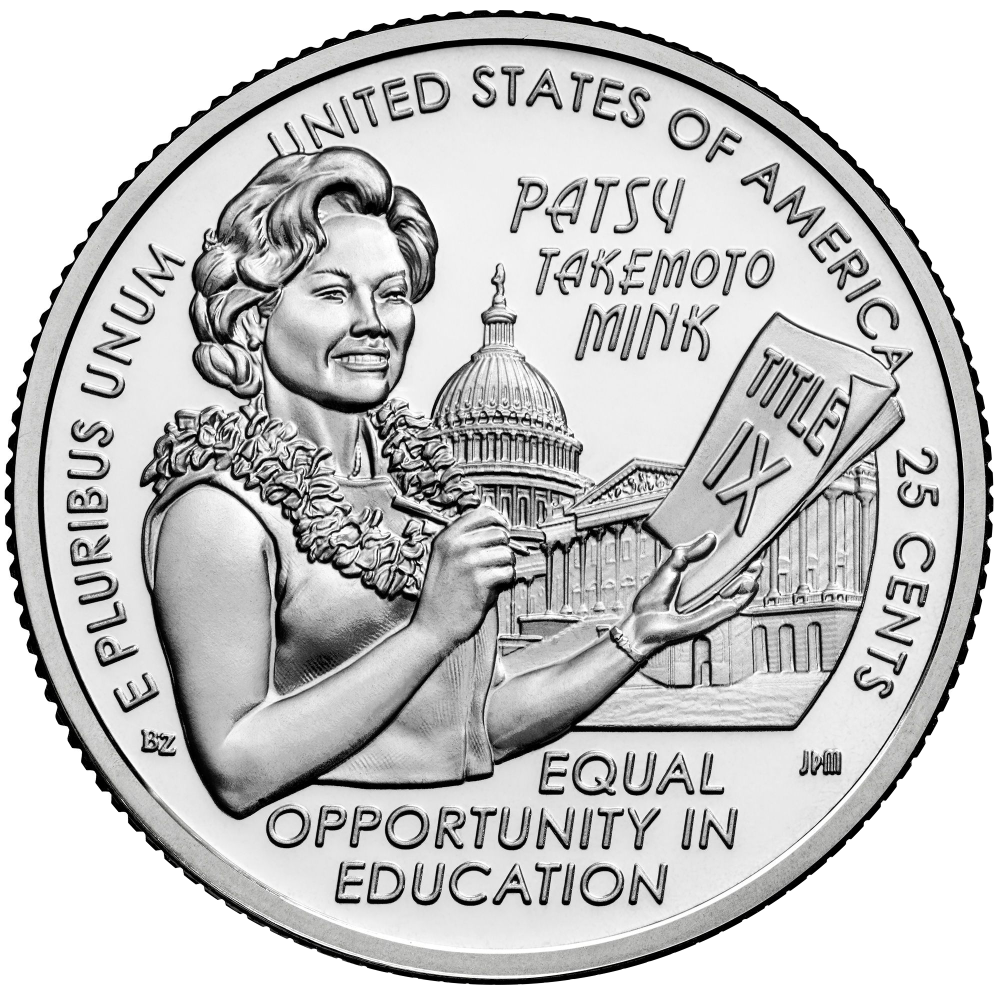 Moneda EE.UU. 25 Centavos 2024 Ceca "D" Edición Conmemorativa Mujeres Notables - Patsy Takemoto Mink - Numisfila