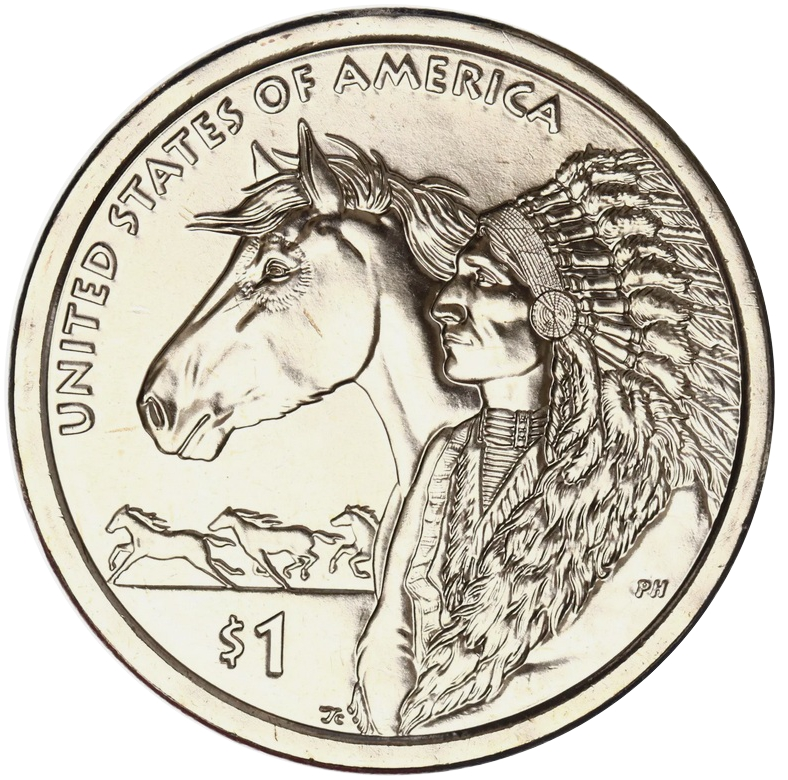 Moneda EE.UU 1 Dólar 2012 D Conmemorativa Rutas comerciales - Numisfila