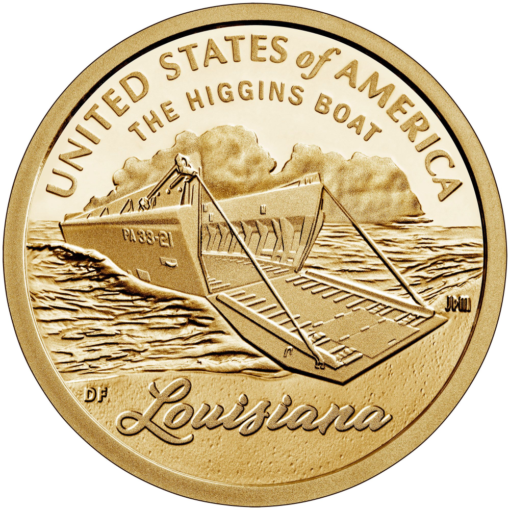Monedas EE.UU - Louisiana 1 Dólar 2023 P Conmemorativa Programa innovación estadounidense - Numisfila
