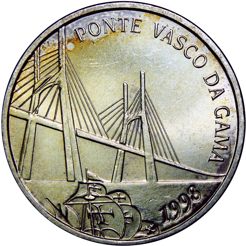 Portugal 500 Escudos 1998 Puente Vasco da Gama Moneda de Plata - Numisfila