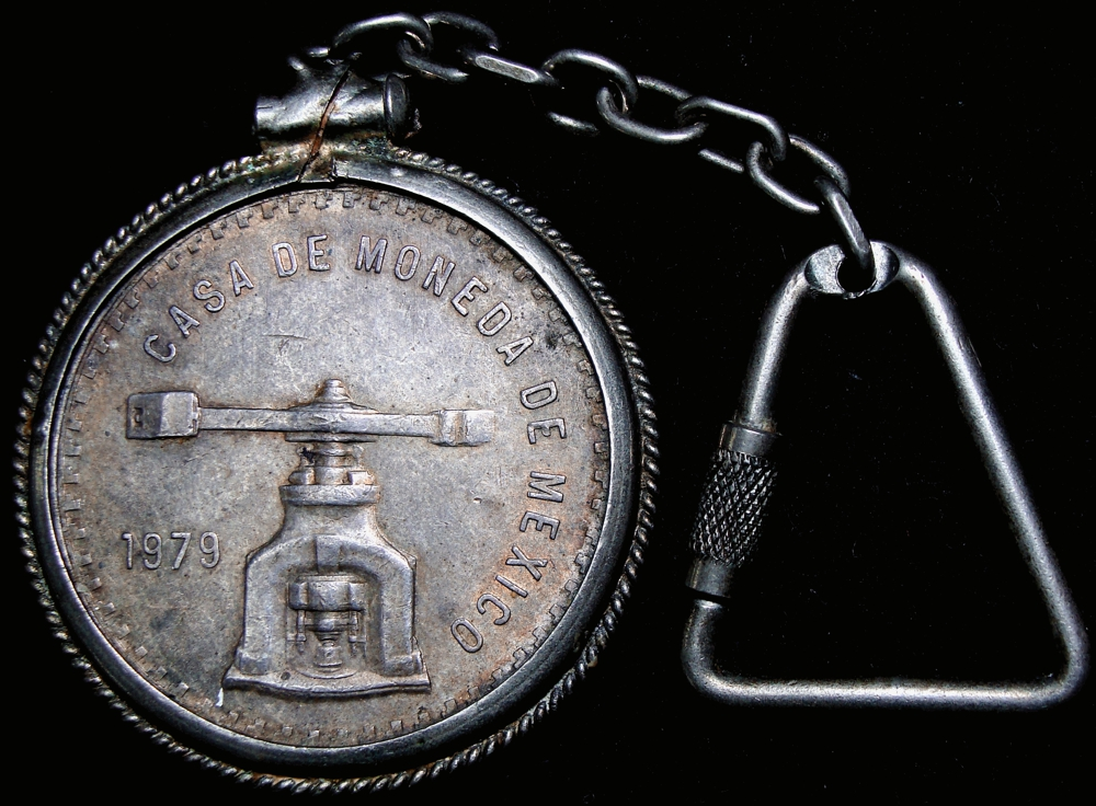 Llavero con Medalla Oficial México 1 Onza Troy Plata 1979 - Numisfila