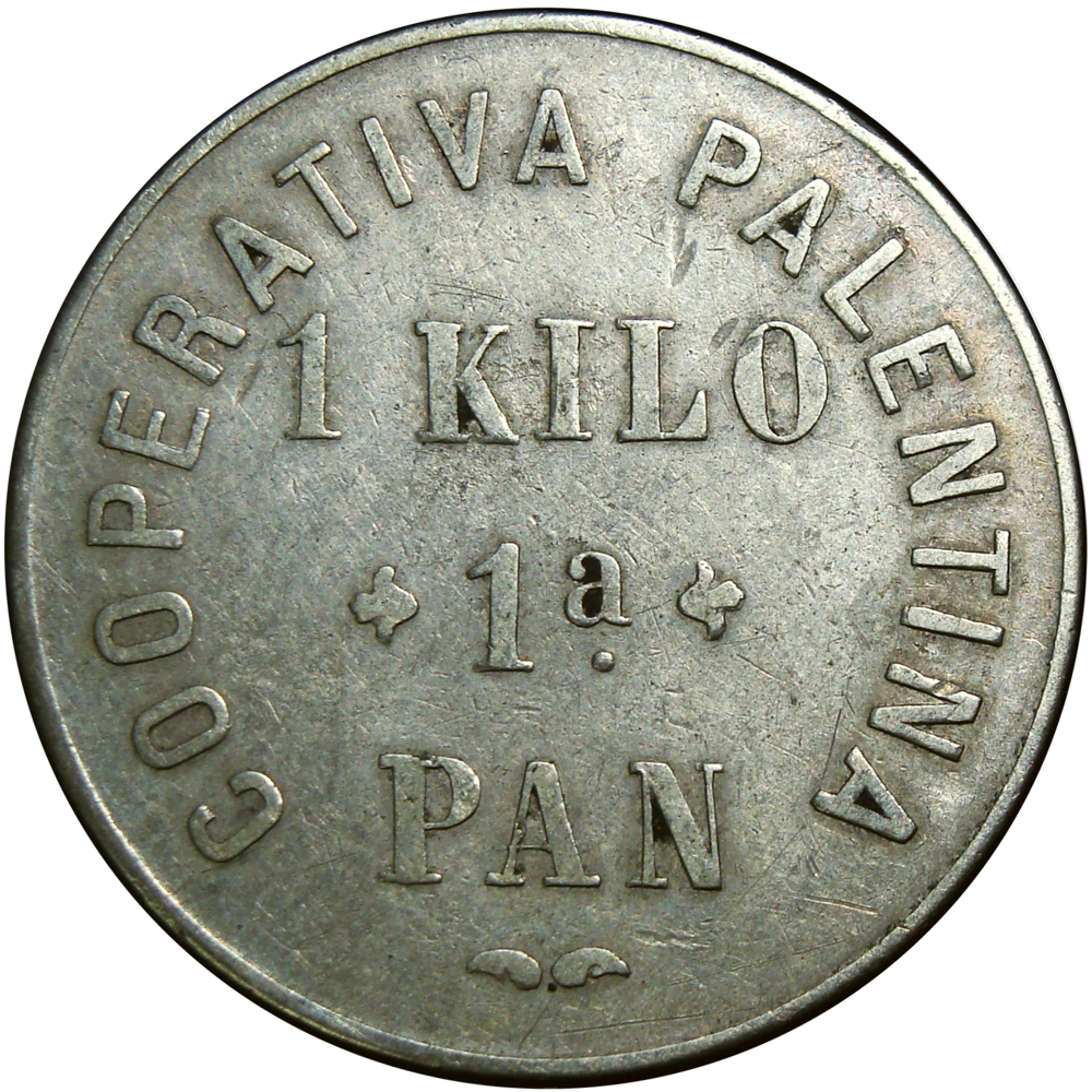 España Palencia Ficha Cooperativa Palentina 1 Kilo 1a. Pan 1972 - Numisfila
