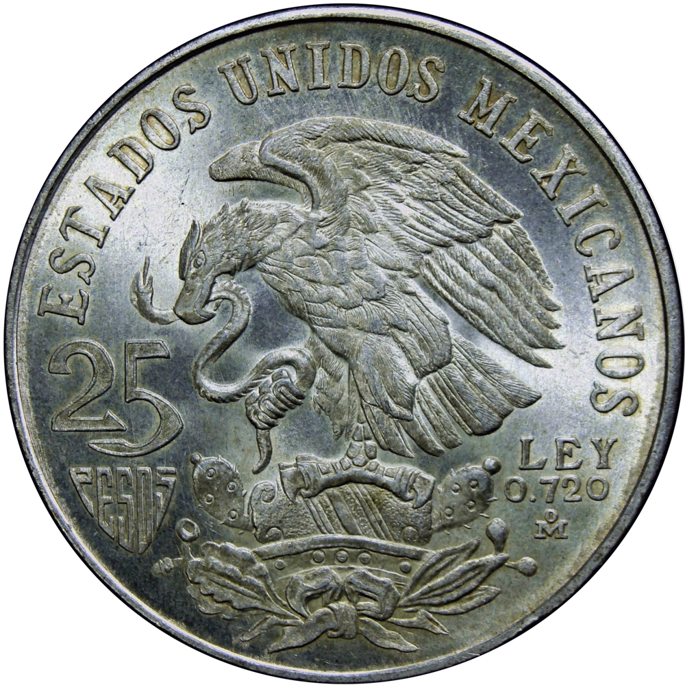 México Moneda de Plata 25 Pesos Juegos Olímpicos 1968 - Numisfila