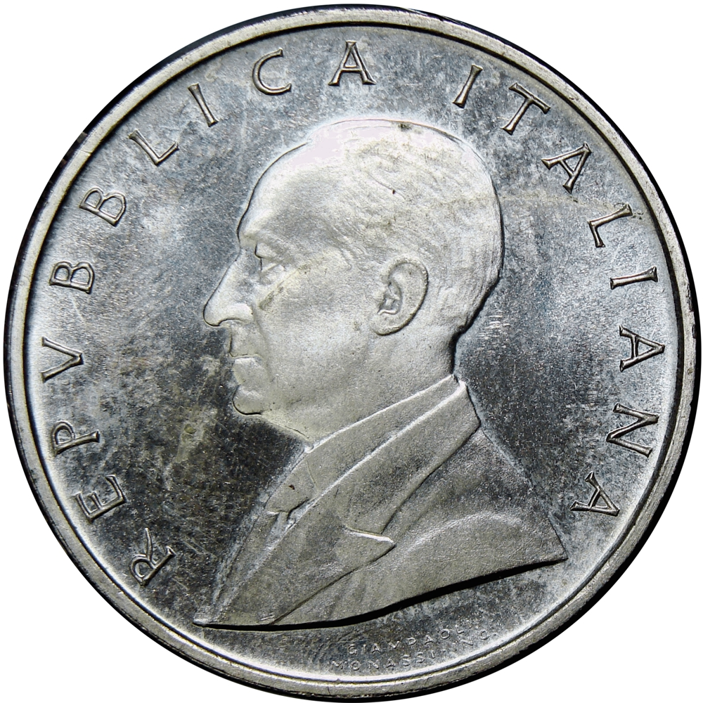 Italia Moneda de Plata 500 Liras 1974 Marconi  - Numisfila