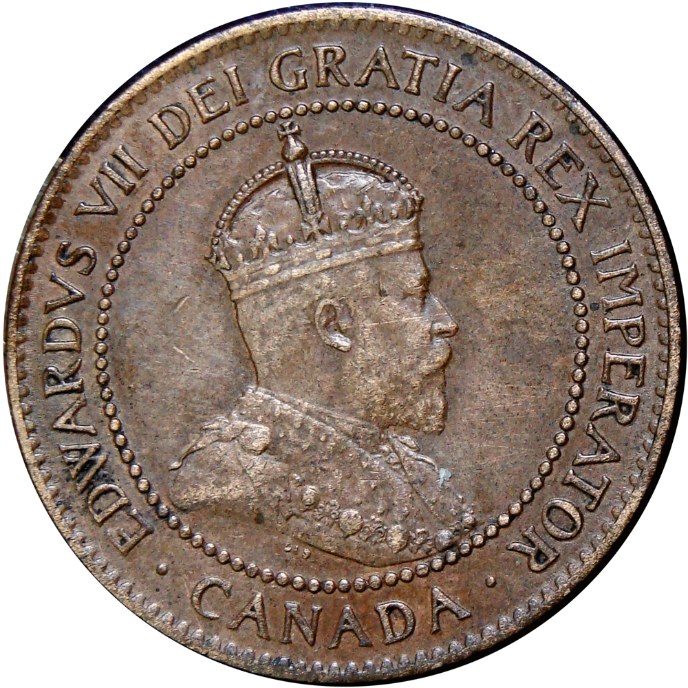 Canadá Moneda de Bronce One Cent 1905 Edward VII     - Numisfila
