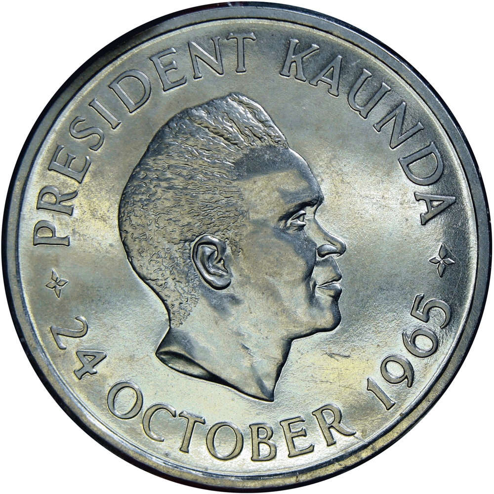 Zambia Moneda 5 Shillings 1965 Presidente Kaunda - Numisfila