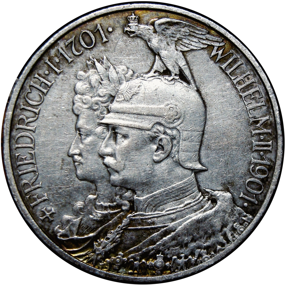 Alemania Prusia Moneda de Plata Zwei - 2 Mark 1901 - Numisfila