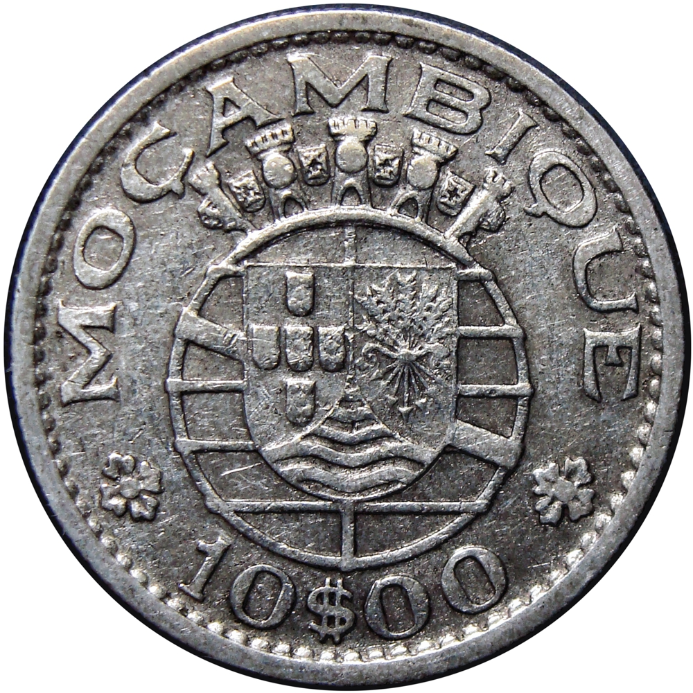 Mozambique Moneda de Plata 10 Escudos 1966 - Numisfila