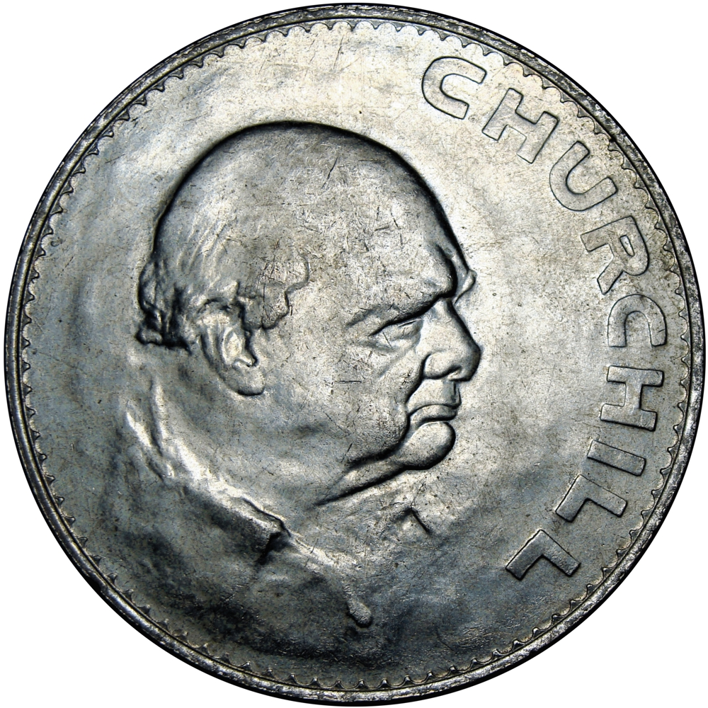 Moneda Gran Bretaña 1 Crown 1965 W Churchill - Numisfila