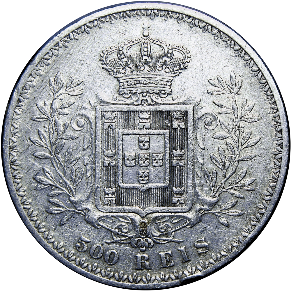 Portugal Moneda de Plata 500 Reis 1899 Carlos I  - Numisfila