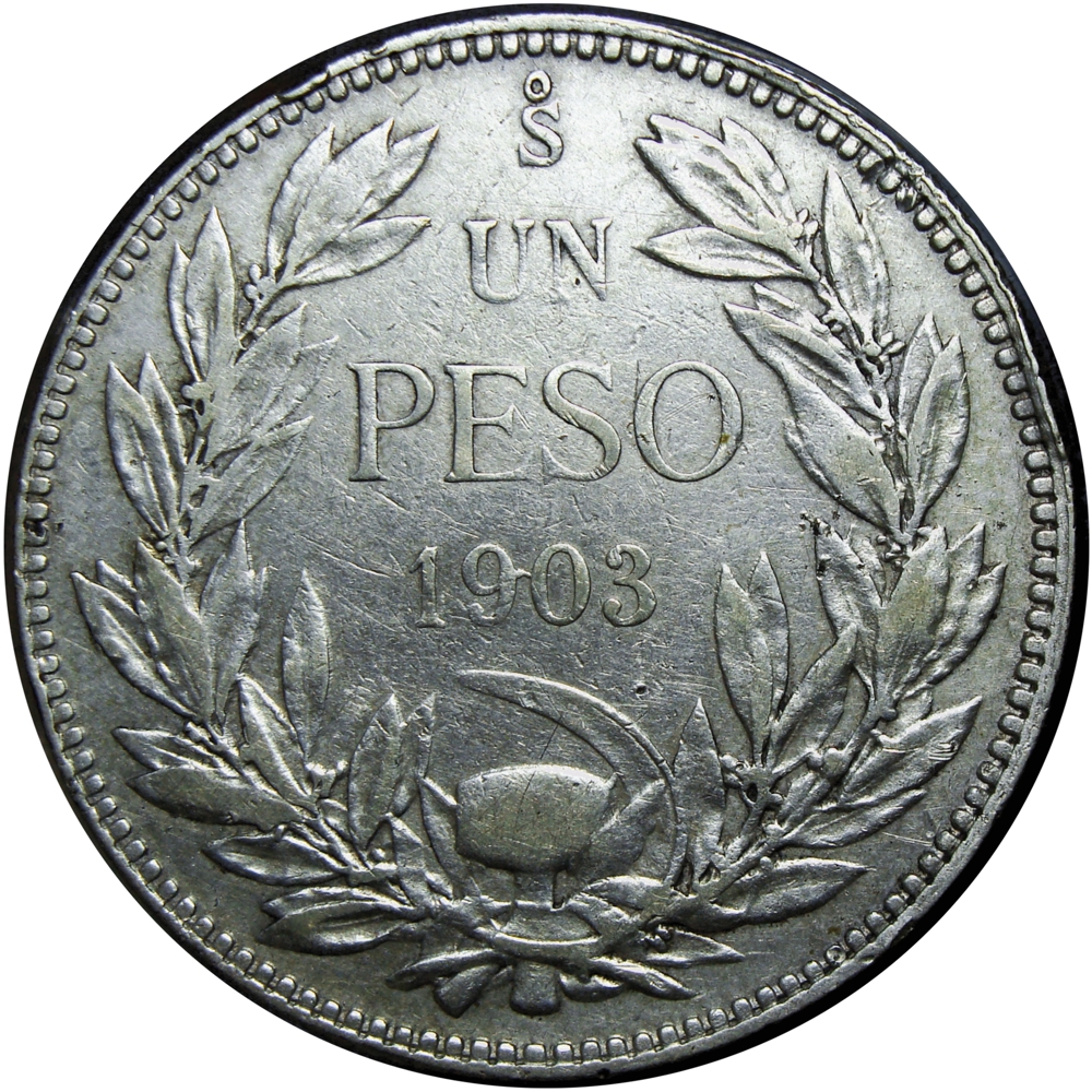 Chile Moneda de Plata 1 Peso 1903 Cóndor - Numisfila