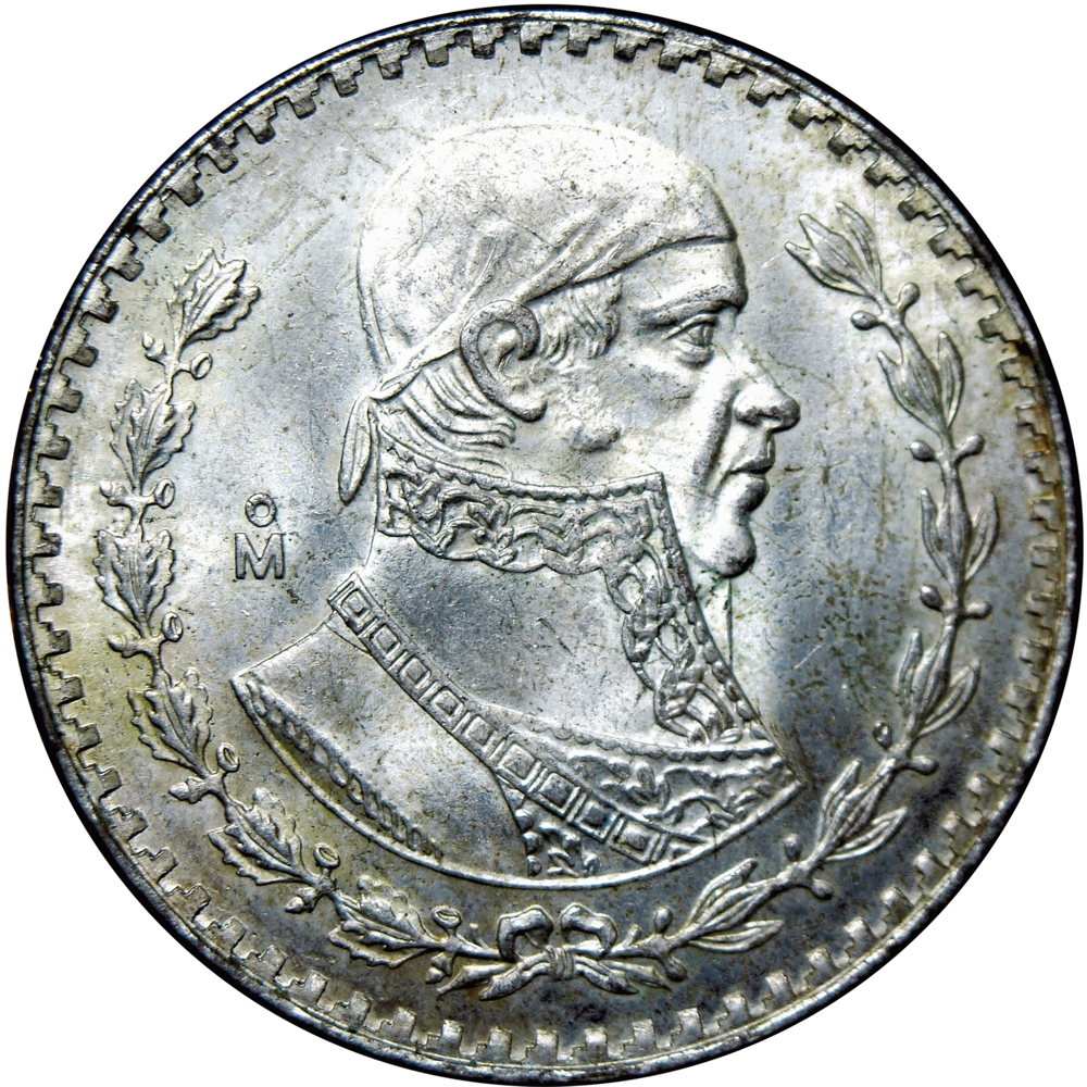 Moneda de Plata México 1 Peso 1958 Águila y Morelos - Numisfila