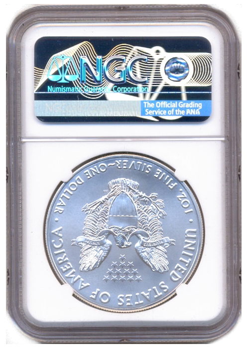 Moneda de Plata EE.UU Liberty 1 Dolar 2019 NGC MS70 Águila Americana  - Numisfila