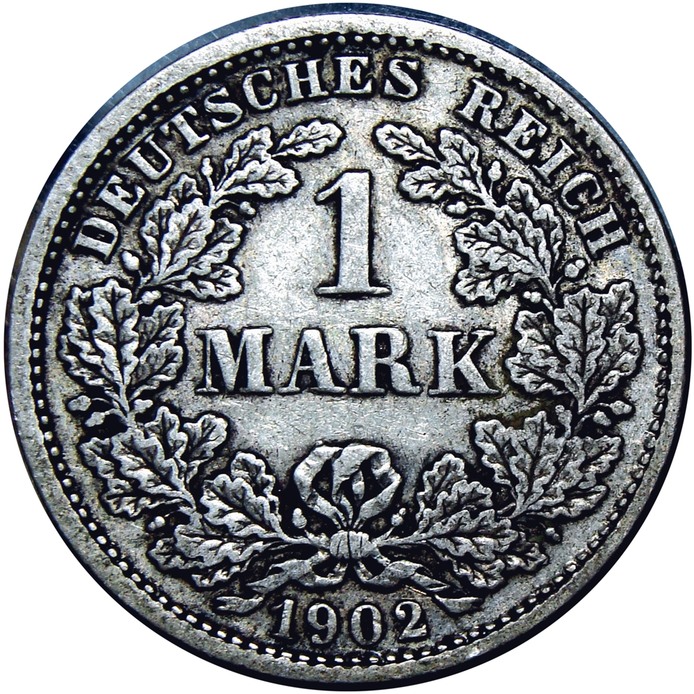 Moneda de Plata Alemania 1 Mark 1902 D - Múnich  - Numisfila