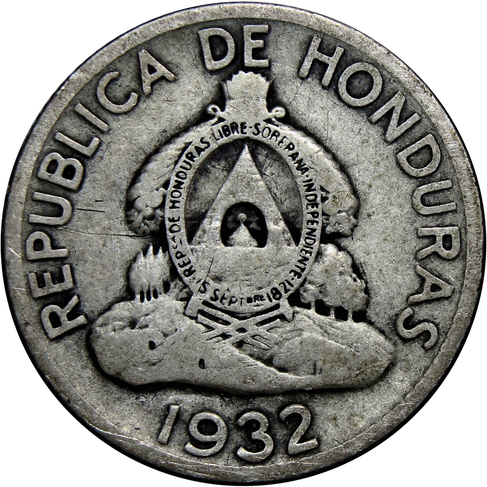 Honduras Moneda de Plata 50 Centavos 1932  - Numisfila