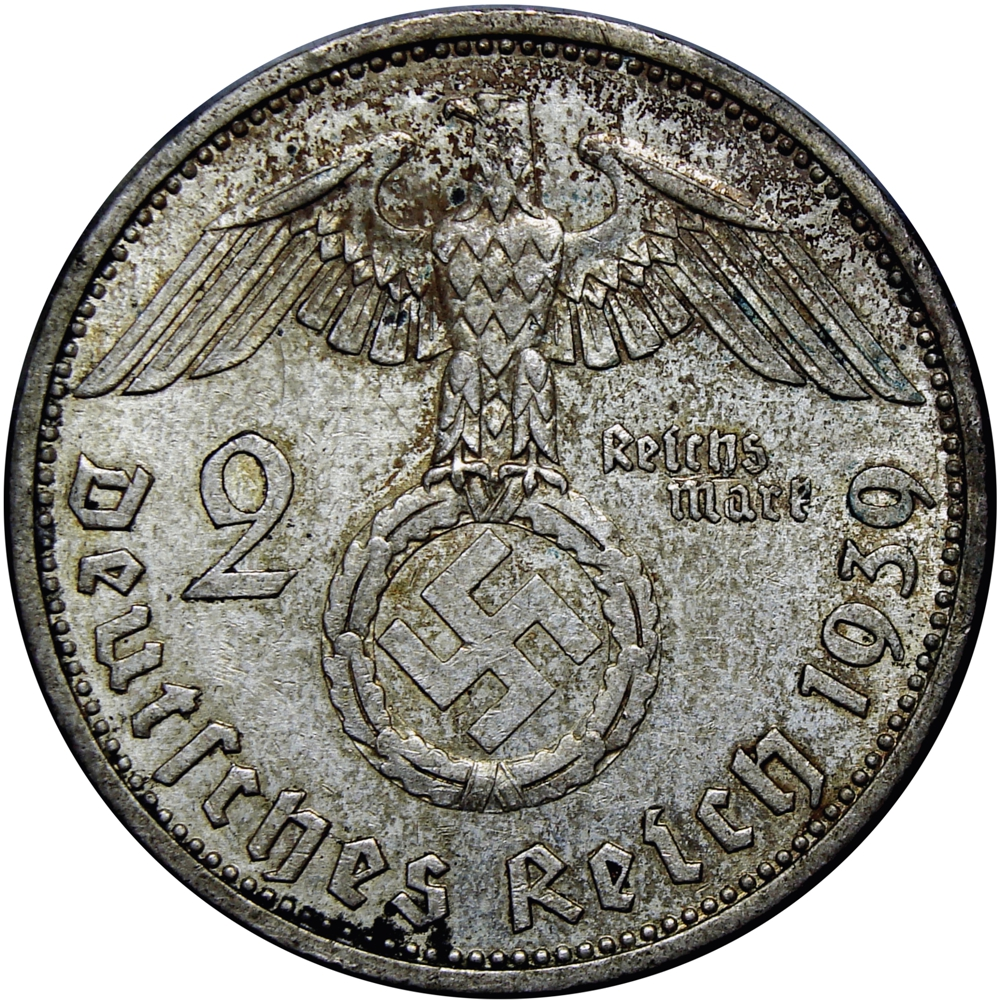Alemania Moneda de Plata 2 Reichsmark 1939 A 3er Reich - Numisfila