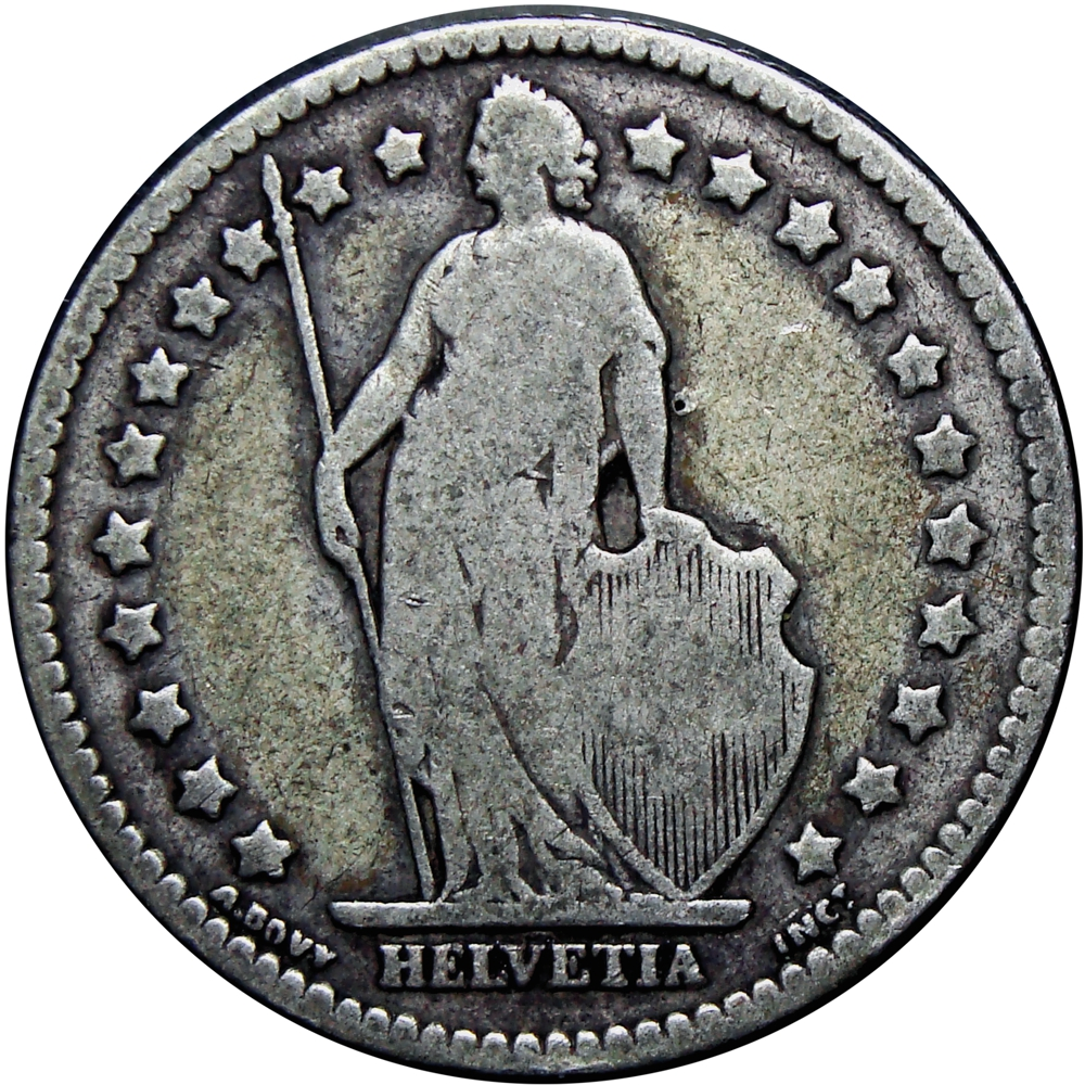 Suiza Moneda de Plata 1 Franco 1894 A - Numisfila
