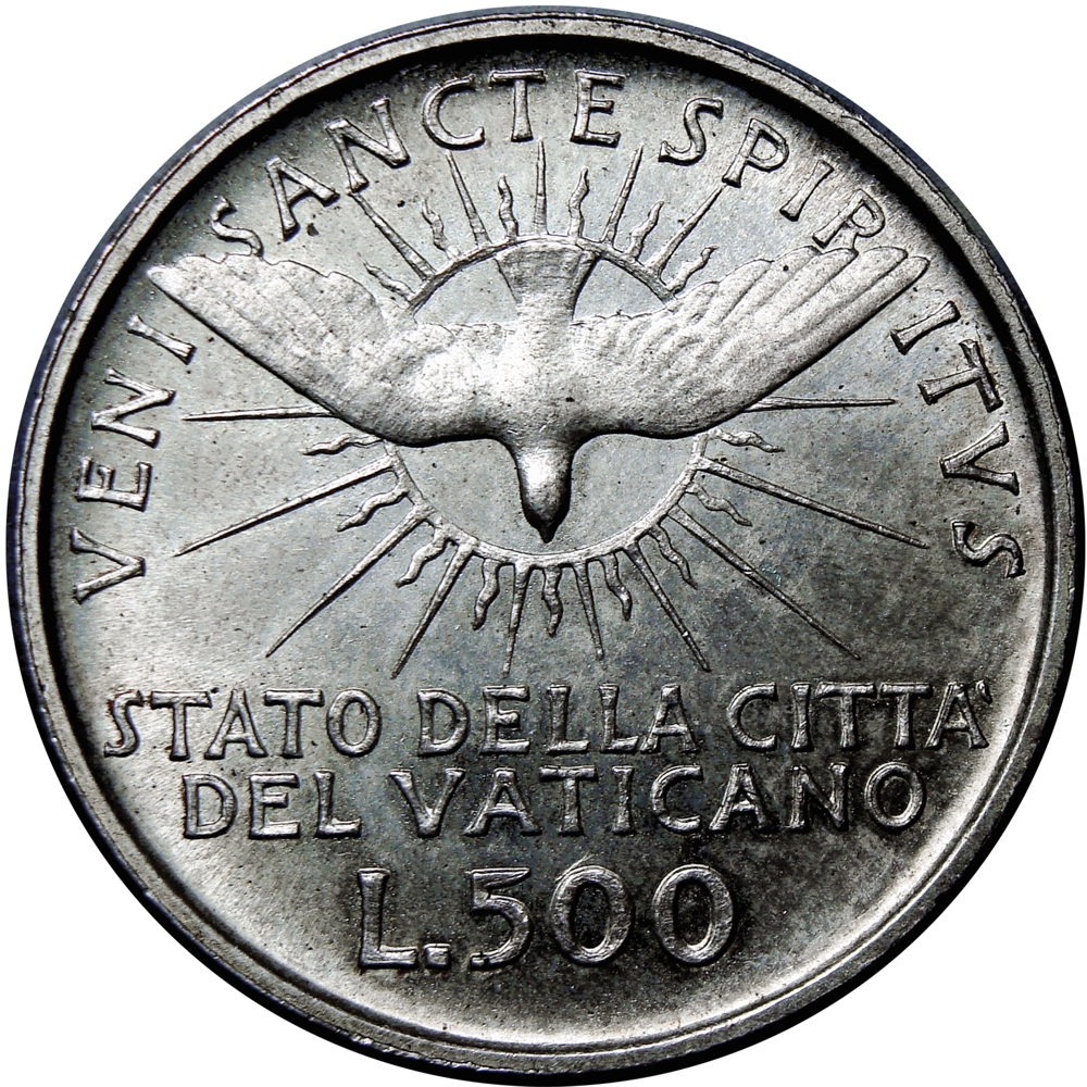 Vaticano Moneda de Plata 500 Liras 1963 Sede Vacante - Numisfila