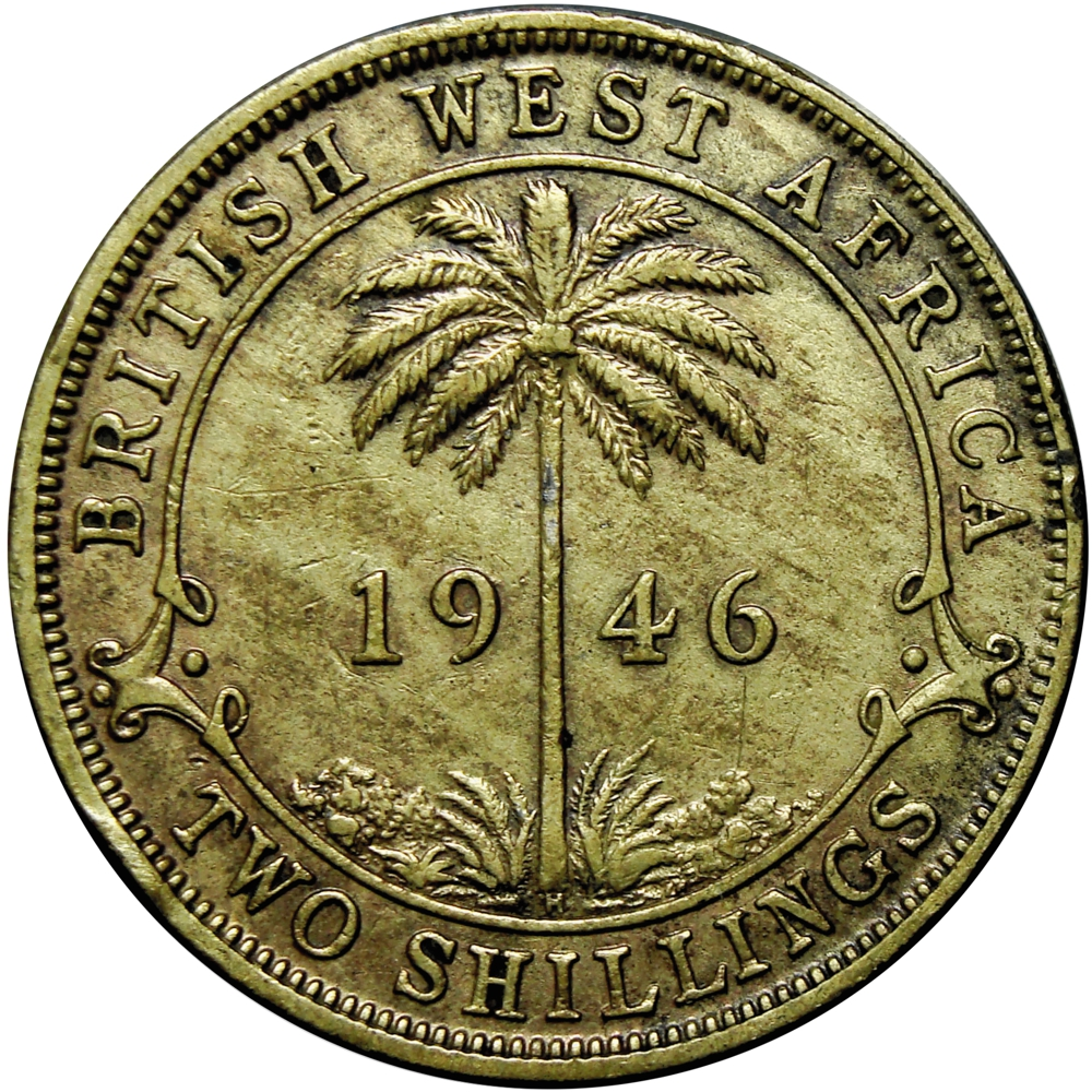 África Occidental Británica Moneda 2 Shillings 1946 Jorge VI - Numisfila