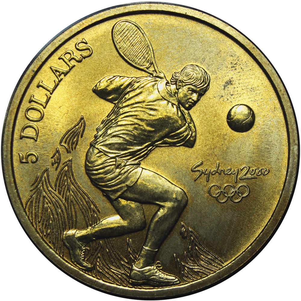 Moneda Australia 5 Dollars 2000 Tenis Olimpiadas Sidney - Numisfila