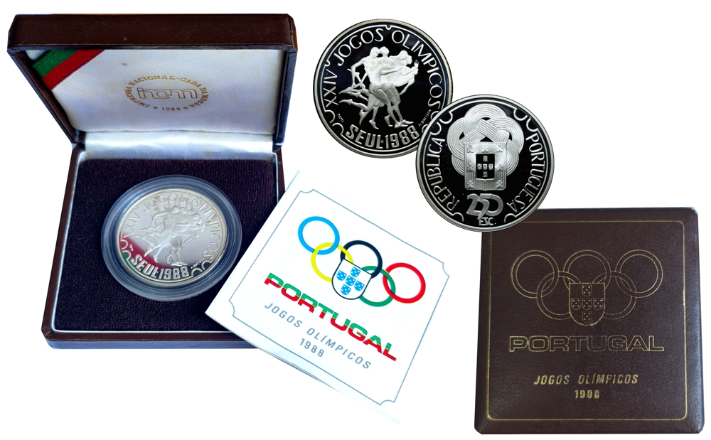 Portugal Moneda de Plata 250 Escudos 1988 Seúl Juegos Olímpicos - Numisfila