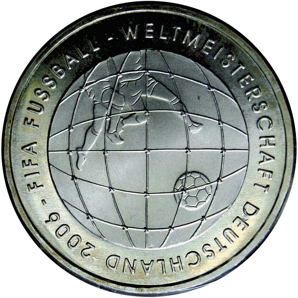 Alemania Moneda de Plata 10 Euros 2005 Campeonato Fútbol 2006 - Numisfila