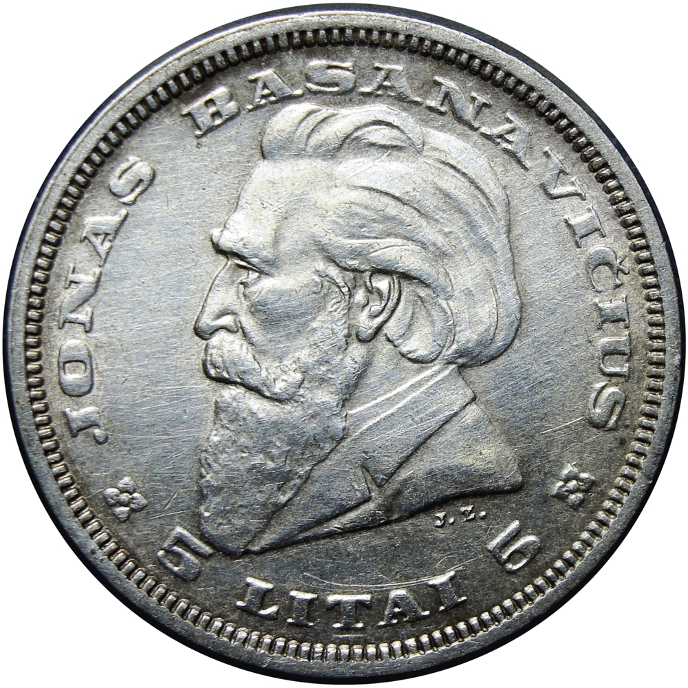 Lituania Moneda de Plata 5 Litai 1936 Jonas Basanavicius - Numisfila