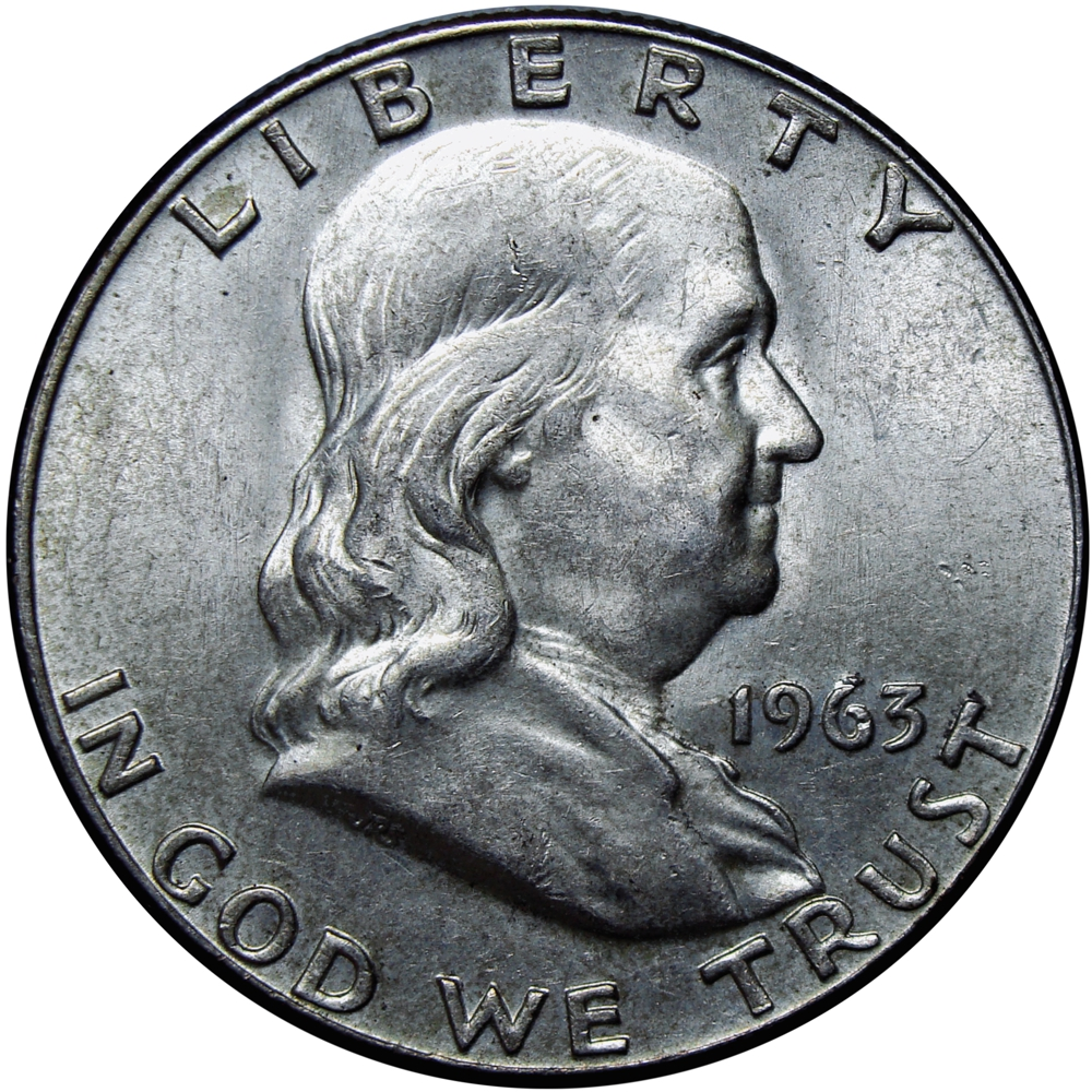 EE.UU. Moneda de Plata Franklin Half Dollar 1963 D - Numisfila