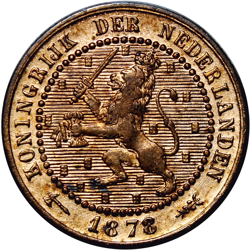 Holanda Moneda de Bronce 1 Cent de Gulden 1878  - Numisfila