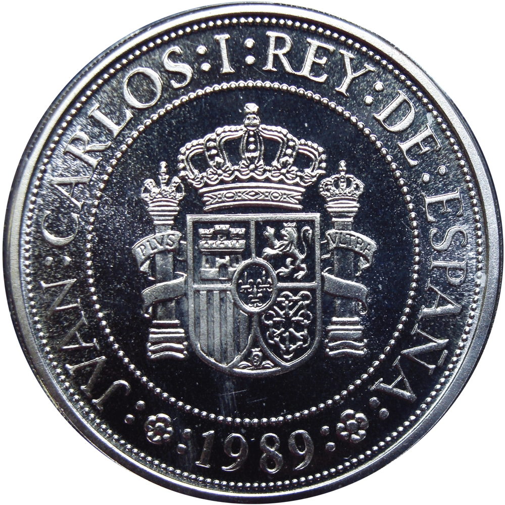 España Moneda de Plata 5000 Pesetas 1989 Carabela V Centenario  - Numisfila