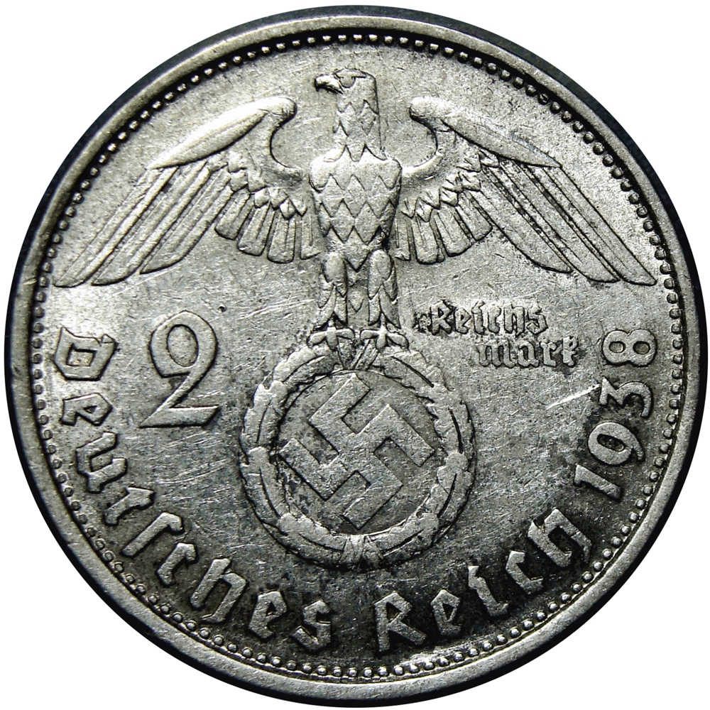 Alemania Moneda de Plata 2 Reichsmark 1938 B 3er Reich  - Numisfila