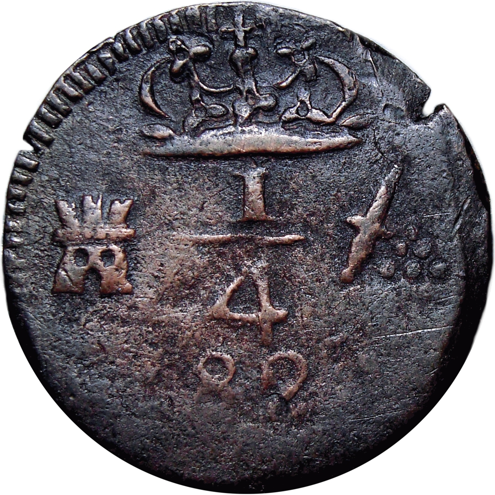 Colombia Santa Marta ¼ Real de Cobre 1820 - Numisfila