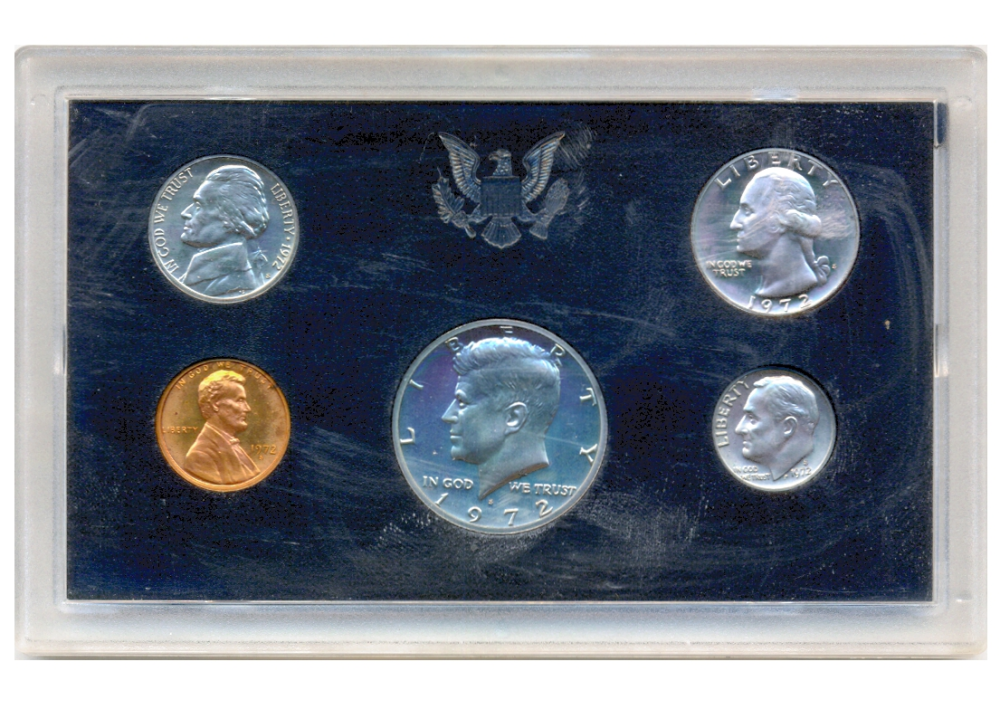 Set EE.UU. 5 Monedas Proof 1972 S en Estuche Original - Numisfila