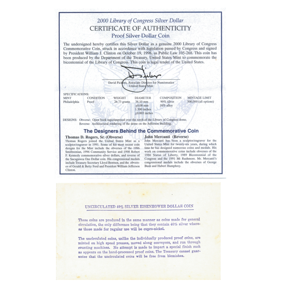 EE.UU. Set Eisenhower Moneda Dolar 1971 S Ficha Blue Ike   - Numisfila