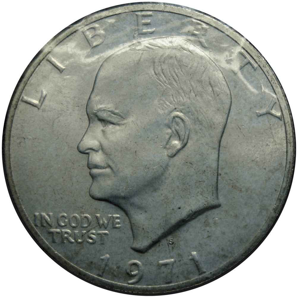EE.UU. Set Eisenhower Moneda Dolar 1971 S Ficha Blue Ike  - Numisfila