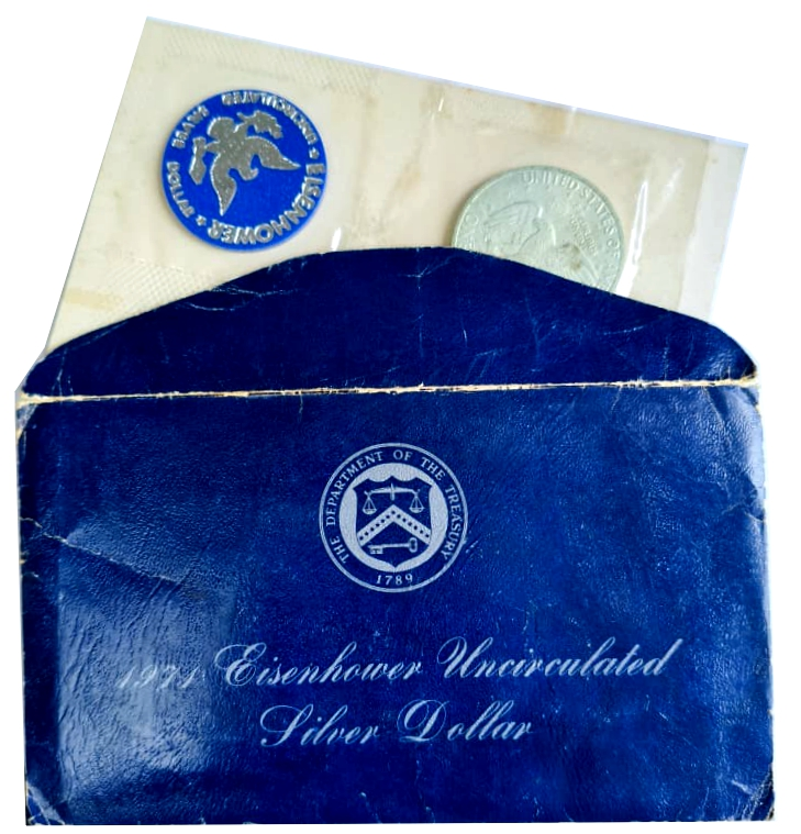 EE.UU. Set Eisenhower Moneda Dolar 1971 S Ficha Blue Ike   - Numisfila