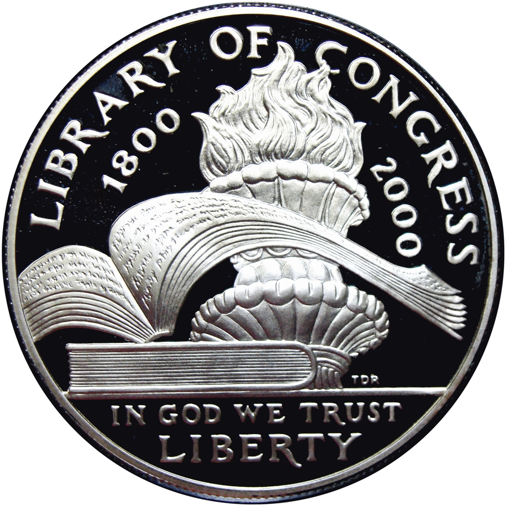 EE.UU. Moneda de Plata Dollar 2000 P Biblioteca Congreso  - Numisfila