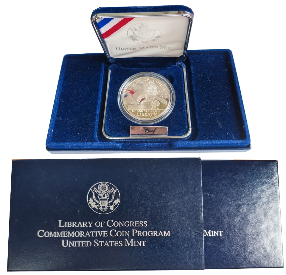 EE.UU. Moneda de Plata Dollar 2000 P Biblioteca Congreso  - Numisfila